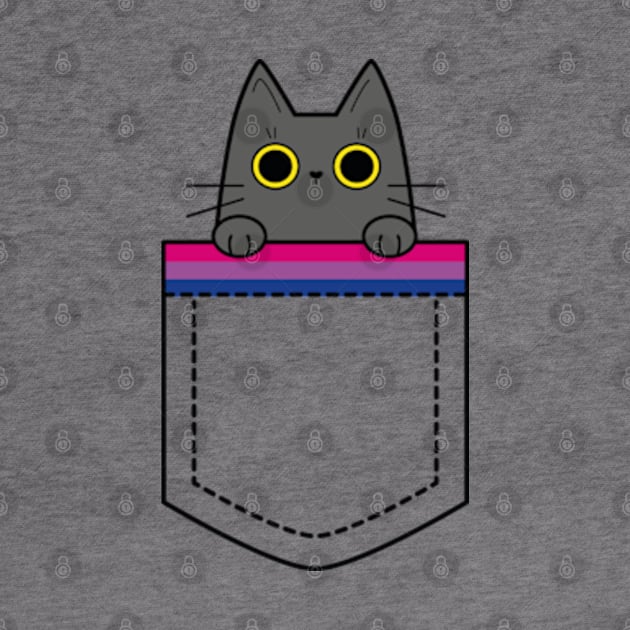 Bisexual cat in a pocket by Kaktus Tees